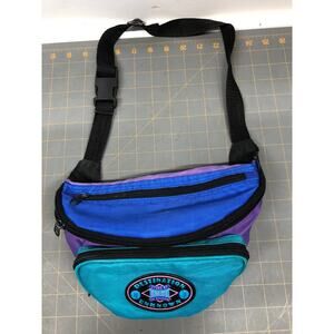 Vintage 80's Fany Pack Bag Destination Unknown Bright Colors